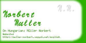 norbert muller business card